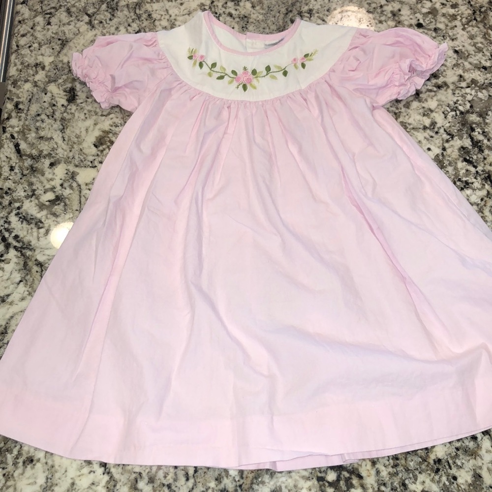 Pink floral dress